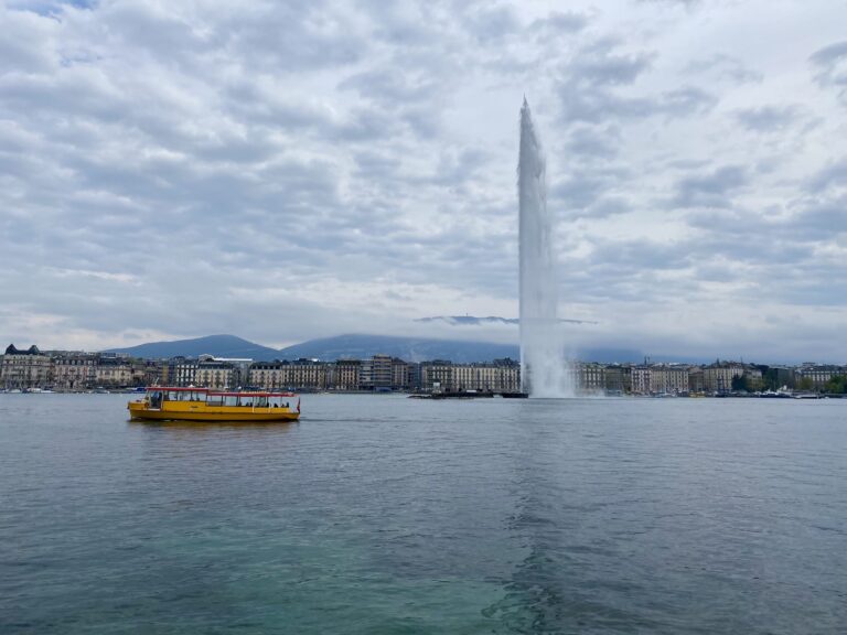 A boat on Lake Geneva