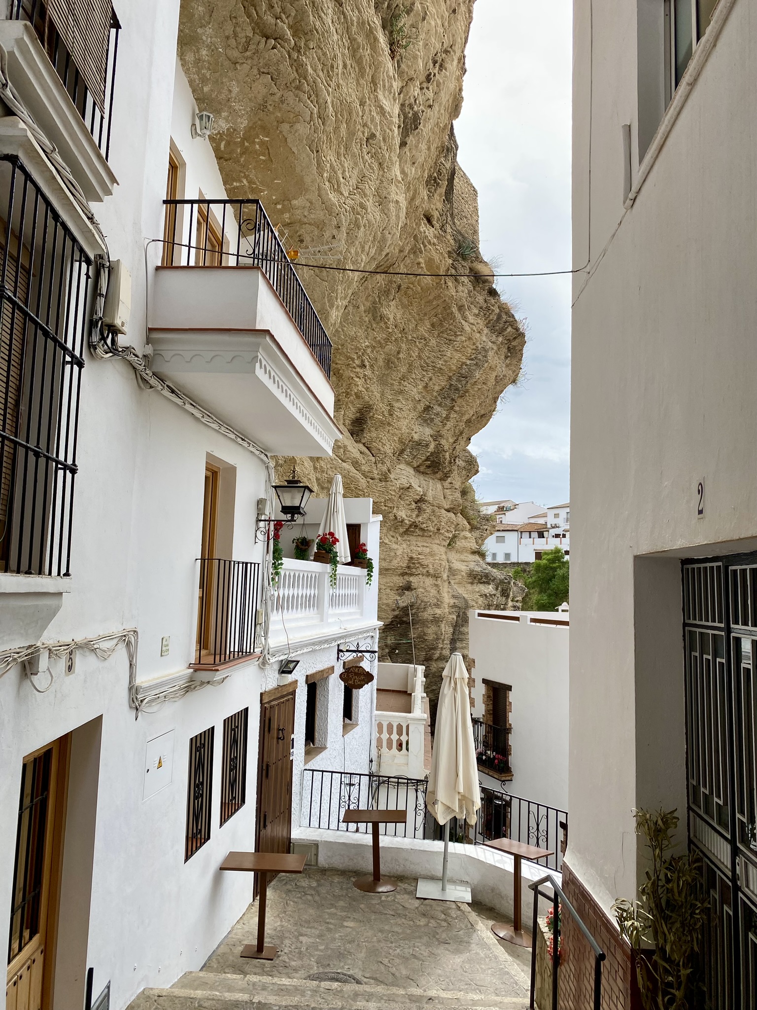 A street in Setenil de las Bodegas, one of the white villages