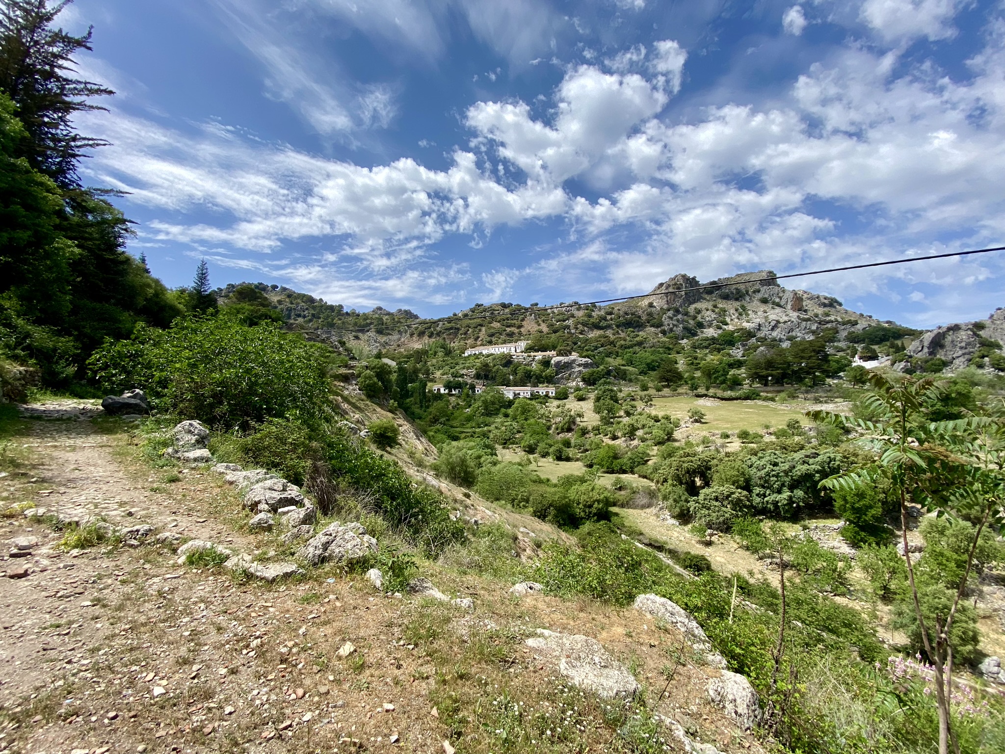 View from Inicio Calzada Medieval trail